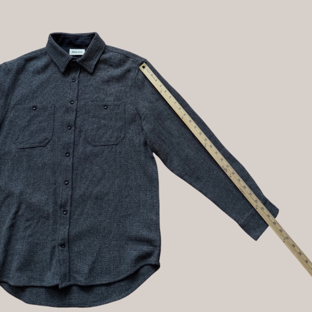 Taylor Stitch The Service Shirt Ash Melange Wool - Picture 8 of 8